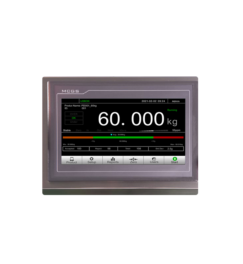 CW-60K Chequeador de peso 220V 50/60Hz 1 fase 60kg x 5g